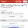 Which is correct: 'a boy and a girl' or 'a boy and girl'? - 